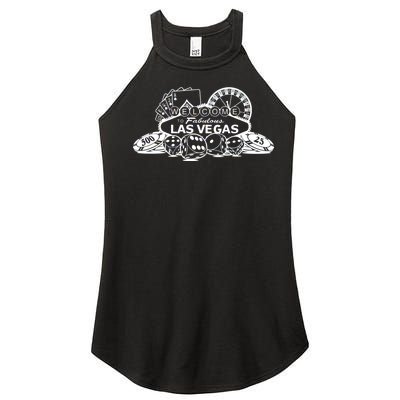 Welcome To The Fabulous Las Vegas Logo Women’s Perfect Tri Rocker Tank