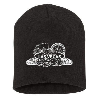 Welcome To The Fabulous Las Vegas Logo Short Acrylic Beanie