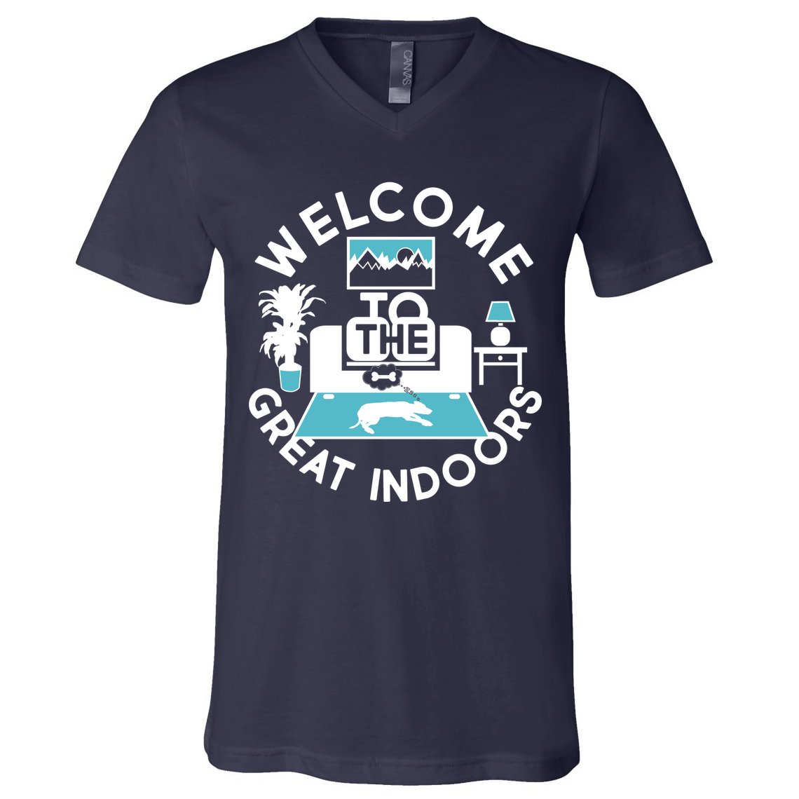 Welcome To The Great Indoors V-Neck T-Shirt