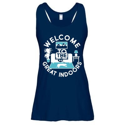 Welcome To The Great Indoors Ladies Essential Flowy Tank