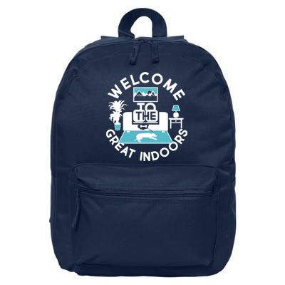 Welcome To The Great Indoors 16 in Basic Backpack