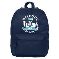 Welcome To The Great Indoors 16 in Basic Backpack