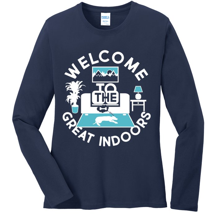 Welcome To The Great Indoors Ladies Long Sleeve Shirt