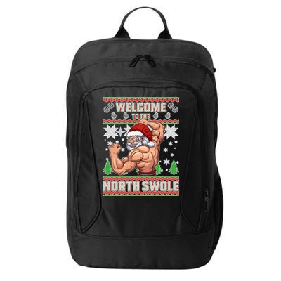 Welcome to the North Swole Santa Ugly Christmas City Backpack