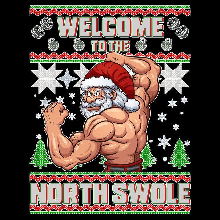 Welcome to the North Swole Santa Ugly Christmas City Backpack