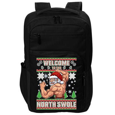 Welcome to the North Swole Santa Ugly Christmas Impact Tech Backpack