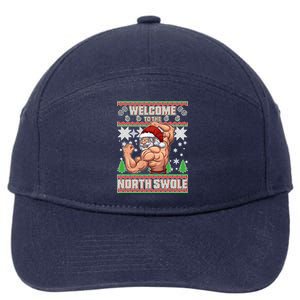 Welcome to the North Swole Santa Ugly Christmas 7-Panel Snapback Hat