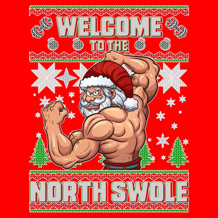 Welcome to the North Swole Santa Ugly Christmas T-Shirt