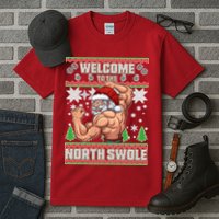 Welcome to the North Swole Santa Ugly Christmas Tall T-Shirt