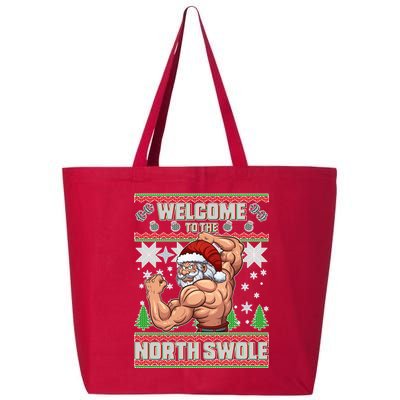 Welcome to the North Swole Santa Ugly Christmas 25L Jumbo Tote