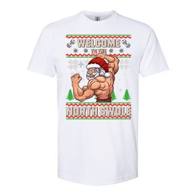 Welcome to the North Swole Santa Ugly Christmas Softstyle® CVC T-Shirt