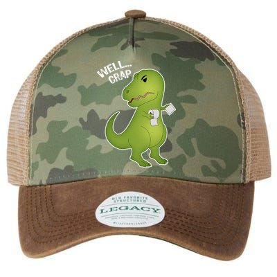 Well Crap Funny T-Rex Can't Wipe Legacy Tie Dye Trucker Hat