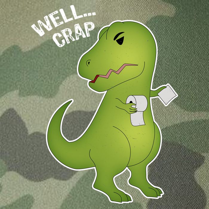 Well Crap Funny T-Rex Can't Wipe Legacy Tie Dye Trucker Hat