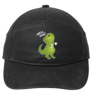 Well Crap Funny T-Rex Can't Wipe 7-Panel Snapback Hat