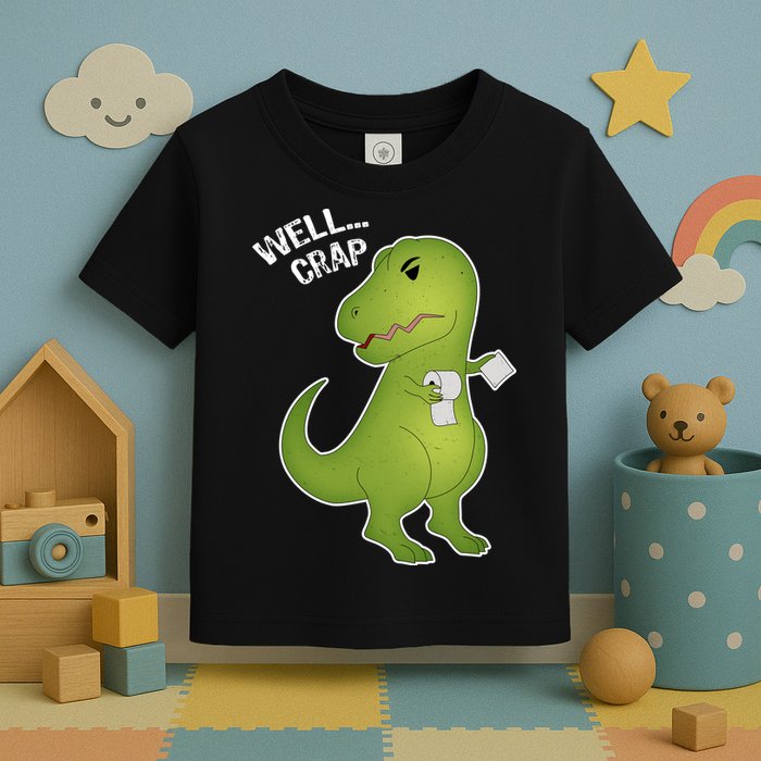 Well Crap Funny T-Rex Can't Wipe Toddler T-Shirt