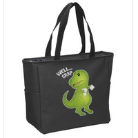 Well Crap Funny T-Rex Can't Wipe Zip Tote Bag