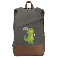 Well Crap Funny T-Rex Can't Wipe Cotton Canvas Backpack