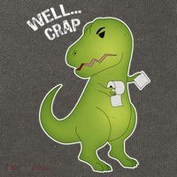 Well Crap Funny T-Rex Can't Wipe Cotton Canvas Backpack