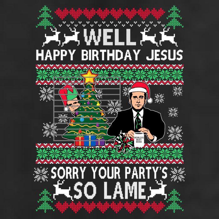 Well Happy Birthday Jesus Funny Quote Office Ugly Christmas Trucker Hat