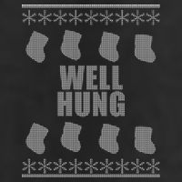 Well Hung Funny Ugly Christmas  Adult Drive Performance Visor