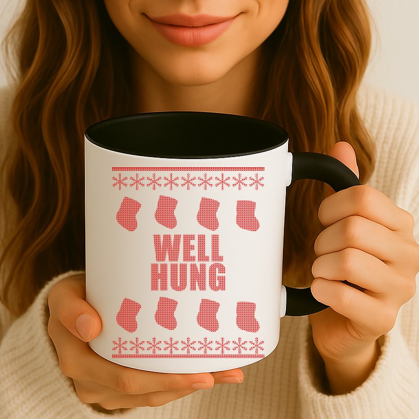 Well Hung Funny Ugly Christmas  Mug