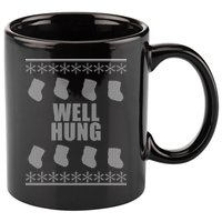 Well Hung Funny Ugly Christmas  11oz C Handle Ceramic Mug