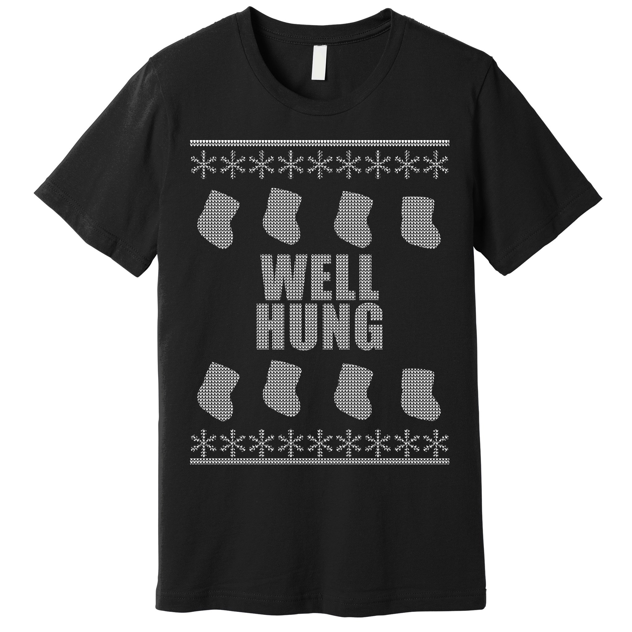 Well Hung Funny Ugly Christmas  Premium T-Shirt