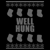 Well Hung Funny Ugly Christmas  Baby Bodysuit
