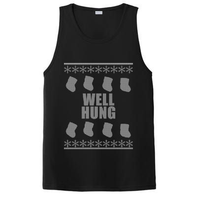Well Hung Funny Ugly Christmas  PosiCharge Competitor Tank