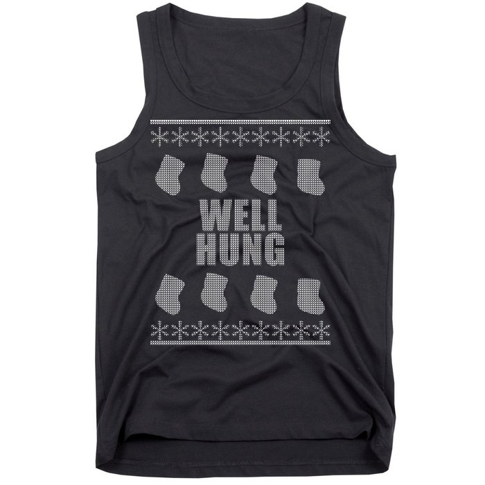 Well Hung Funny Ugly Christmas  Tank Top