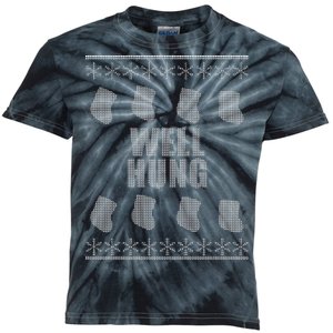 Well Hung Funny Ugly Christmas  Kids Tie-Dye T-Shirt