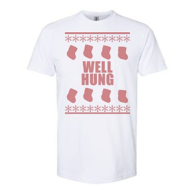 Well Hung Funny Ugly Christmas  Softstyle® CVC T-Shirt