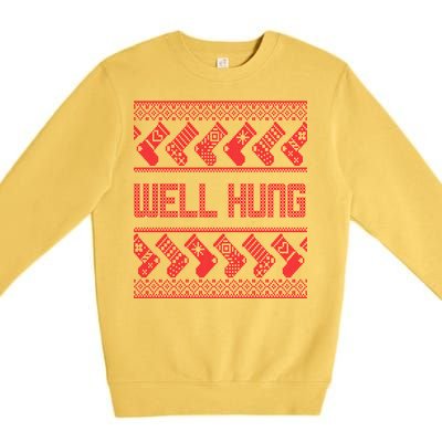 Well Hung Ugly Christmas Premium Crewneck Sweatshirt