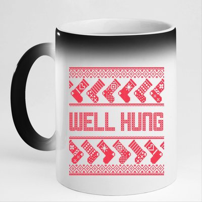 Well Hung Ugly Christmas 11oz Black Color Changing Mug