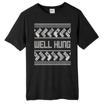 Well Hung Ugly Christmas Tall Fusion ChromaSoft Performance T-Shirt