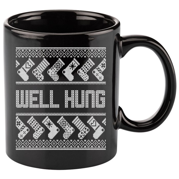Well Hung Ugly Christmas 11oz C Handle Ceramic Mug