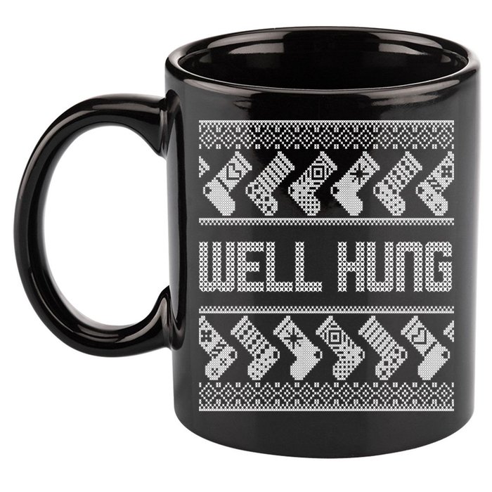 Well Hung Ugly Christmas 11oz C Handle Ceramic Mug