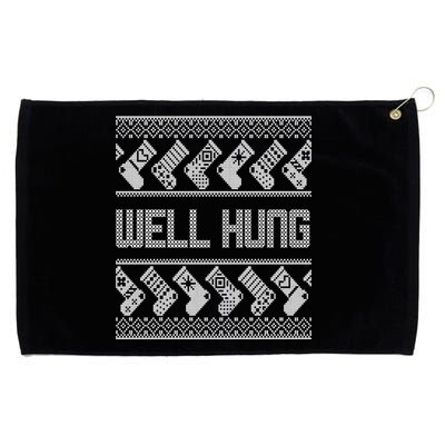 Well Hung Ugly Christmas Grommeted Golf Towel