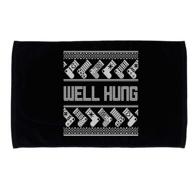 Well Hung Ugly Christmas Microfiber Hand Towel