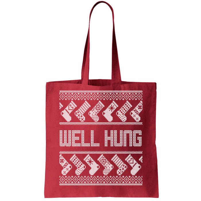 Well Hung Ugly Christmas Tote Bag