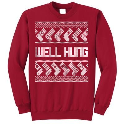 Well Hung Ugly Christmas Tall Sweatshirt