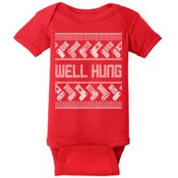 Well Hung Ugly Christmas Baby Bodysuit