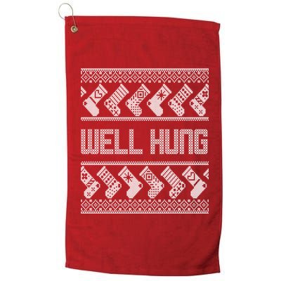 Well Hung Ugly Christmas Platinum Collection Golf Towel