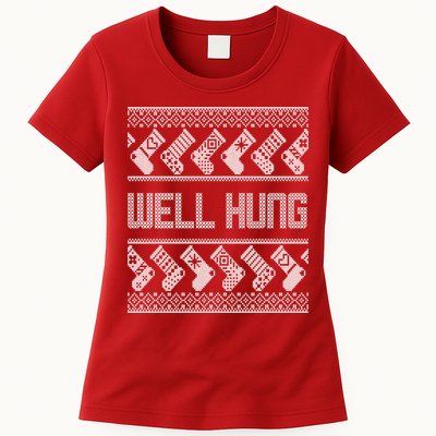 Well Hung Ugly Christmas Womens T-Shirt