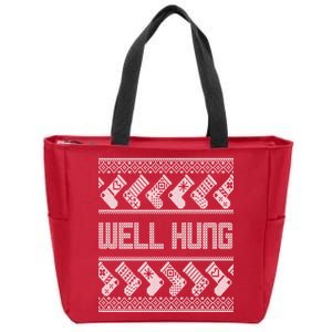 Well Hung Ugly Christmas Zip Tote Bag