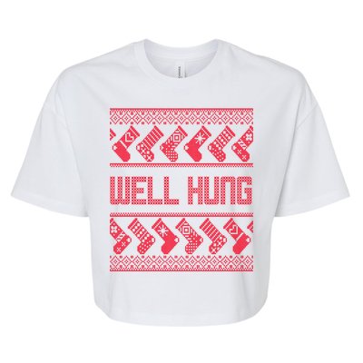 Well Hung Ugly Christmas Bella+Canvas Jersey Crop Tee