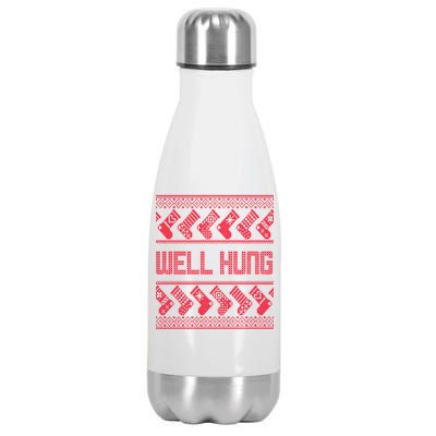 Well Hung Ugly Christmas Stainless Steel Insulated Water Bottle