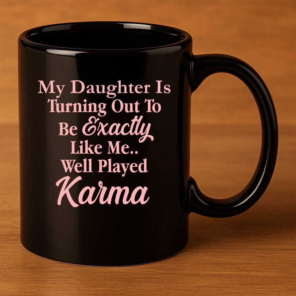 Well Played Karma Funny Daughter 11oz C Handle Ceramic Mug