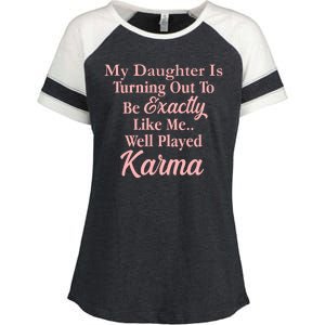 Well Played Karma Funny Daughter Enza Ladies Jersey Colorblock Tee