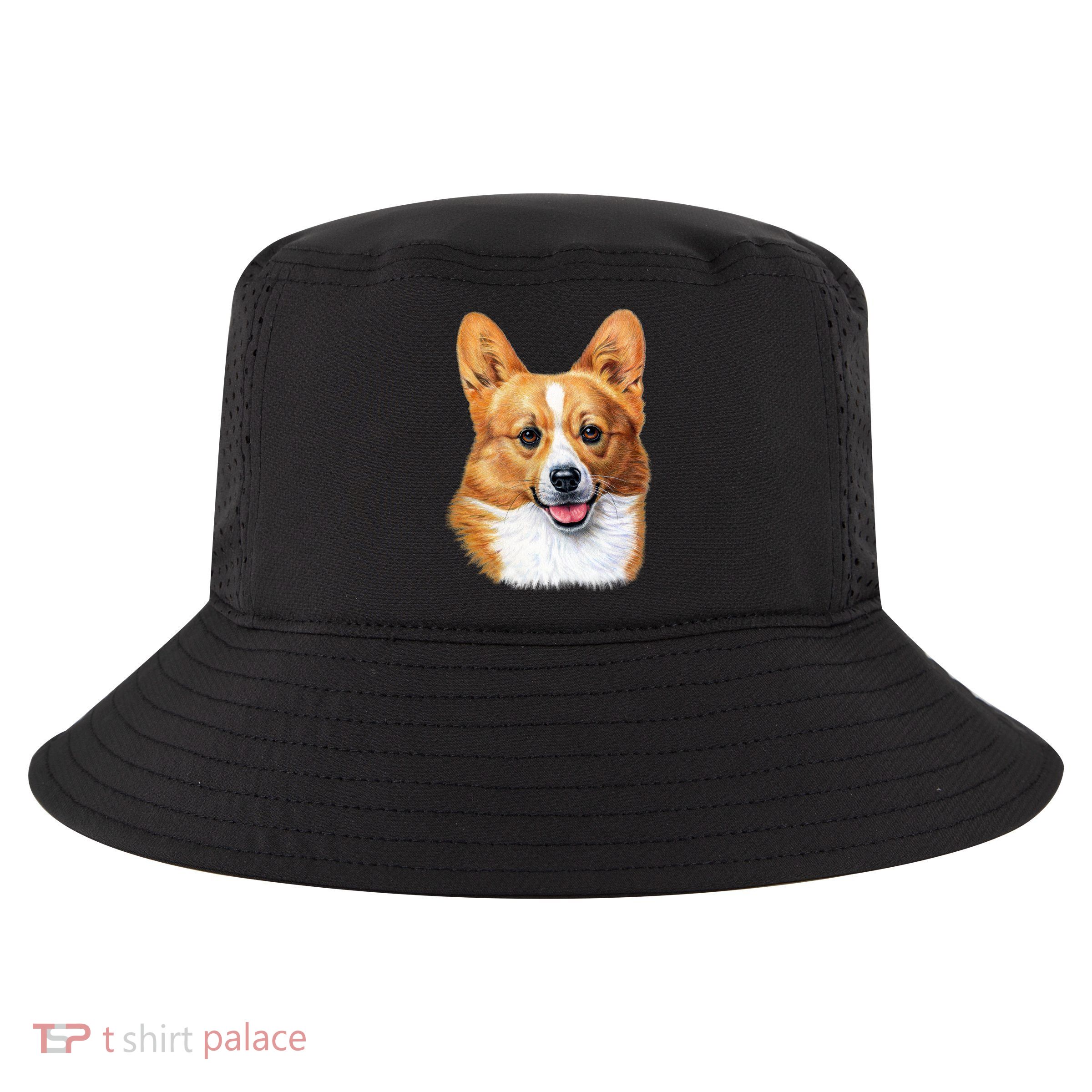 Welsh Corgi Dog Portrait Cool Comfort Performance Bucket Hat